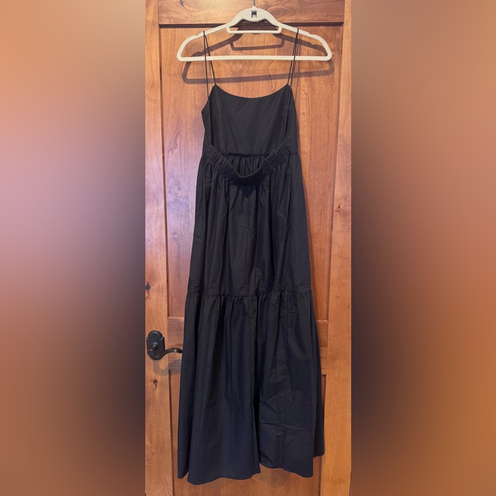 Commense Solid Black Backless Maxi Dress - image 3